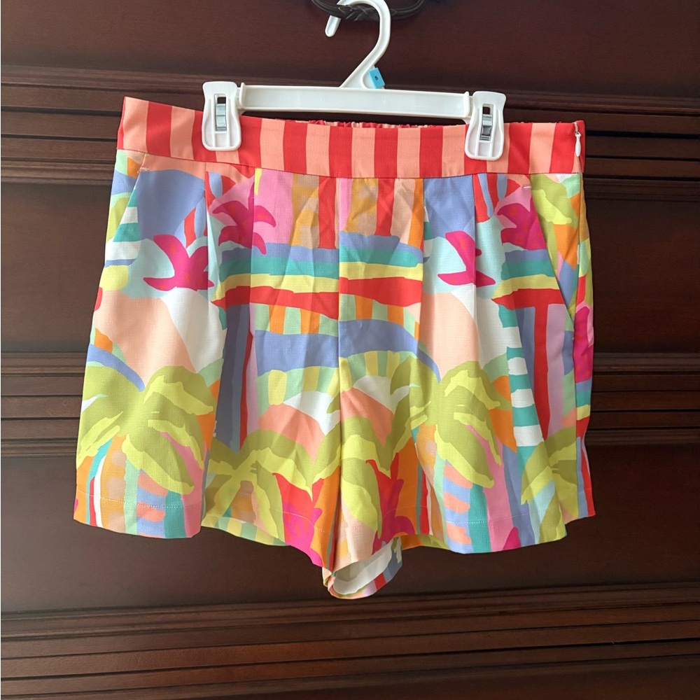 CROSBY by Mollie Burch High Waist Pink and Yellow Shorts